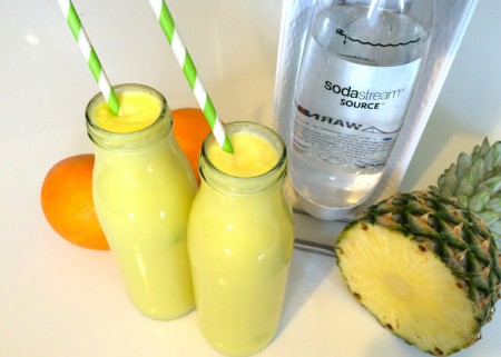 Jus d'ananas, orange, noix de coco